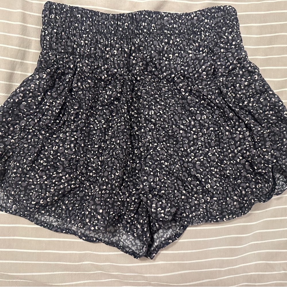 Free People Printed Smocked Waist Athletic Shorts